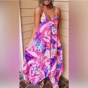 Lilly Pulitzer Rylan Silk Maxi Dress Sandy Rays, Size XS HOLY GRAIL 🦄